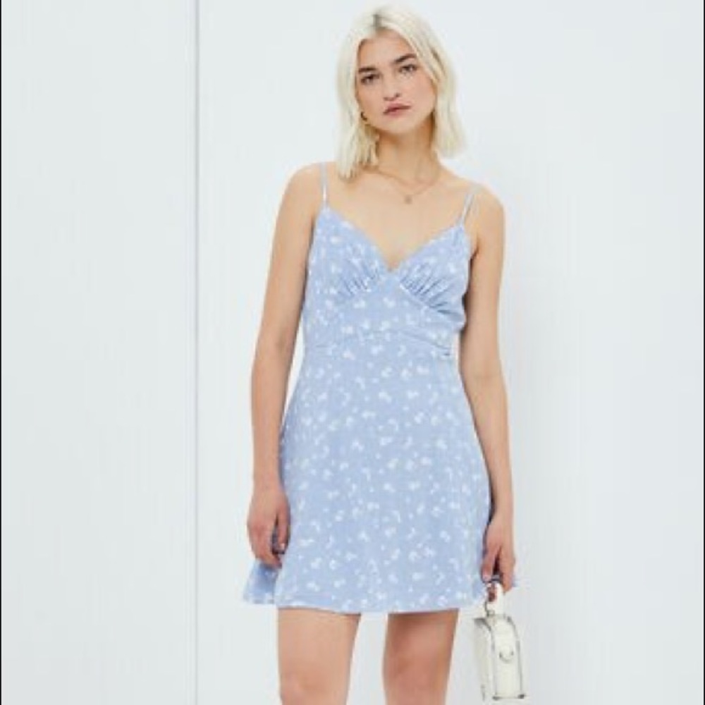 Pacsun Periwinkle Floral Bodice Dress